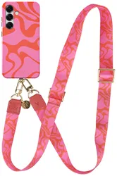 AVY Samsung Galaxy S24 MagSafe Hoesje met Koord 130CM Rosé Twist afbeelding