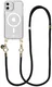 AVY Apple iPhone 11 Hoesje met Koord & MagSafe 130CM Tressé Black afbeelding 1