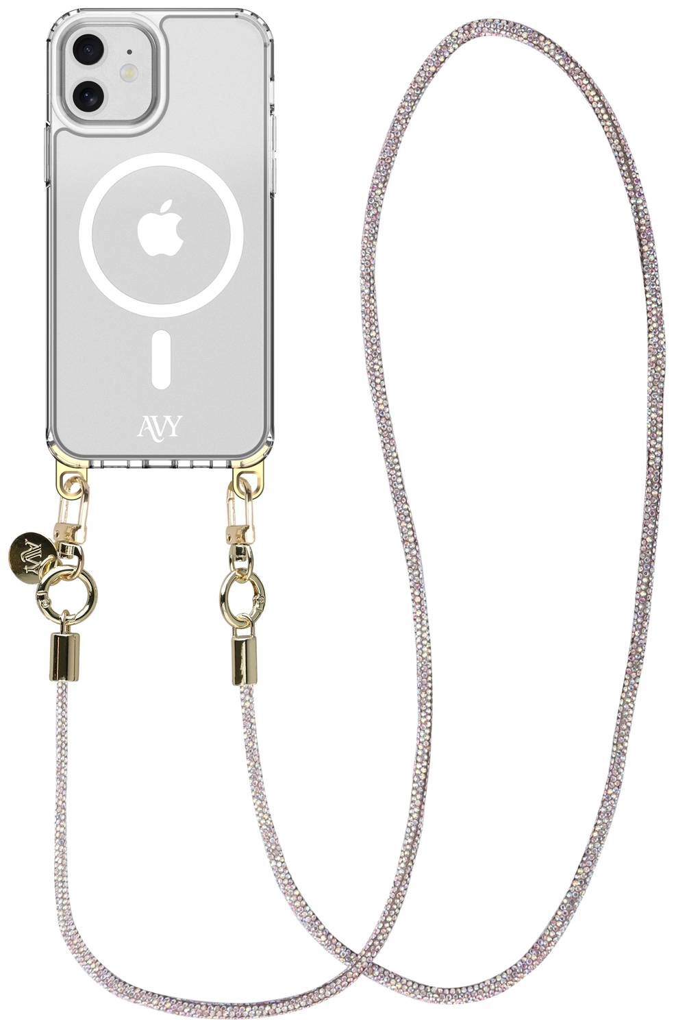 AVY Apple iPhone 11 Hoesje met Koord & MagSafe 120CM Silver Spark Long afbeelding 1