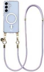 AVY Samsung S25 Plus / S24 Plus Hoesje met Koord & MagSafe 130CM Tressé Purple afbeelding