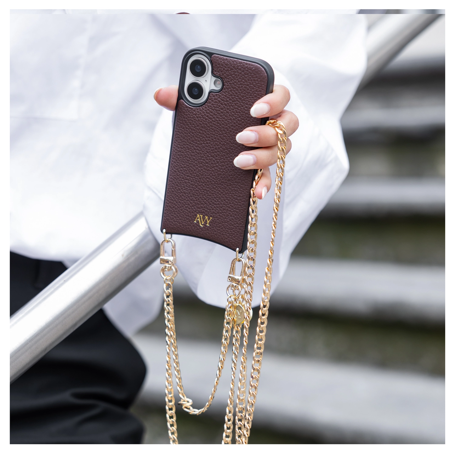 AVY Samsung Galaxy S25 / S24 Hoesje met Koord & MagSafe 30CM Aurum Lien afbeelding 4