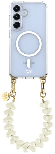 AVY Samsung Galaxy S25 / S24 Hoesje met Koord & MagSafe 30CM Cupid Beige afbeelding 1