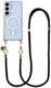 AVY Samsung Galaxy S25 / S24 Hoesje met Koord & MagSafe 130CM Tressé Black afbeelding 1
