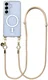 AVY Samsung Galaxy S25 / S24 Hoesje met Koord & MagSafe 130CM Tressé Beige afbeelding 1
