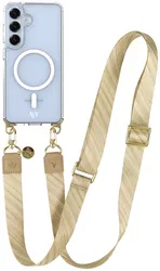 AVY Samsung Galaxy S25 / S24 Hoesje met Koord & MagSafe 130CM Aurum Gold afbeelding