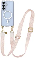 AVY Samsung Galaxy S25 / S24 Hoesje met Koord & MagSafe 130CM Cupid Blush afbeelding