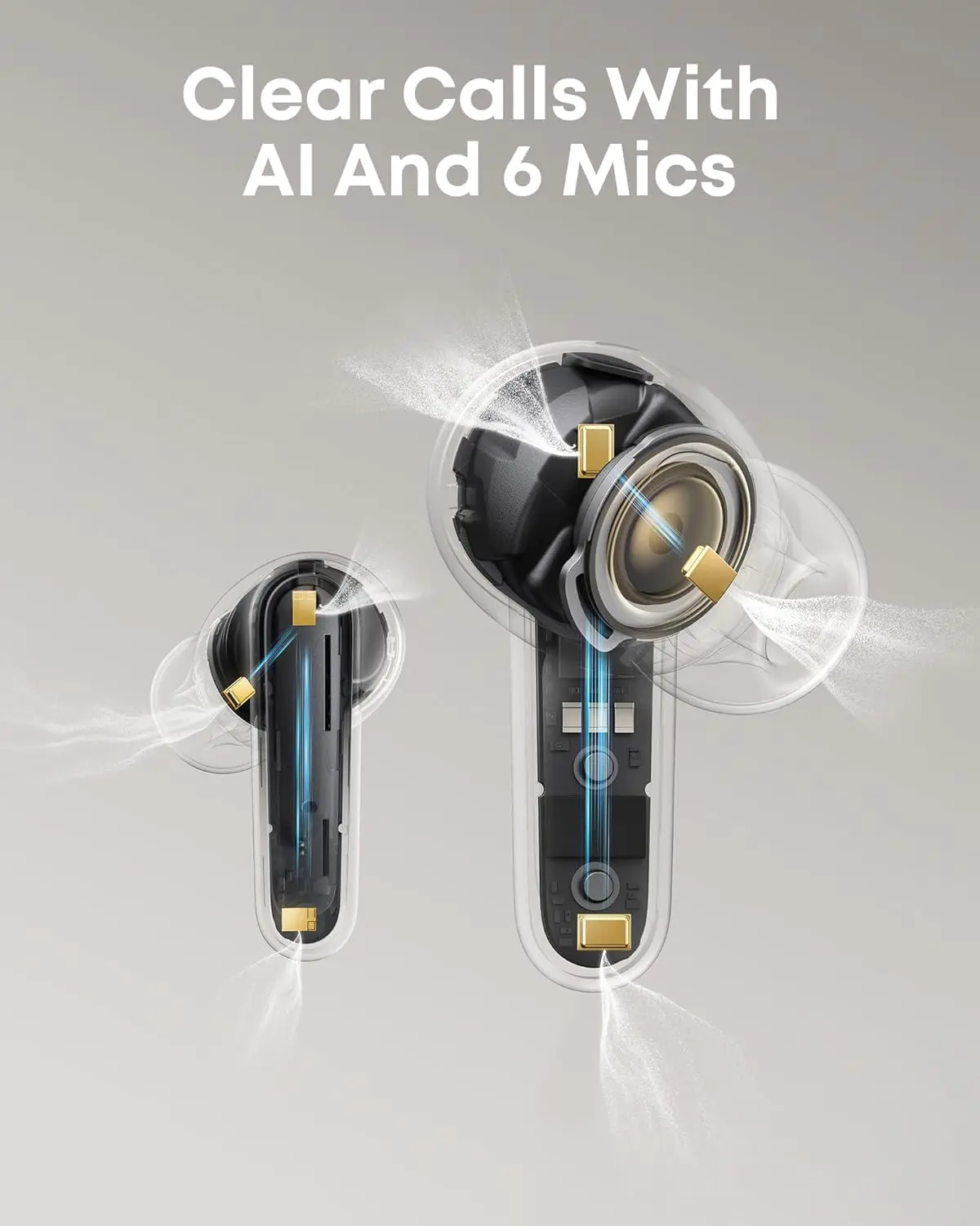 Anker Soundcore P41i Draadloze In-Ear Oordopjes ANC met Draagbare Oplader Zwart afbeelding 6