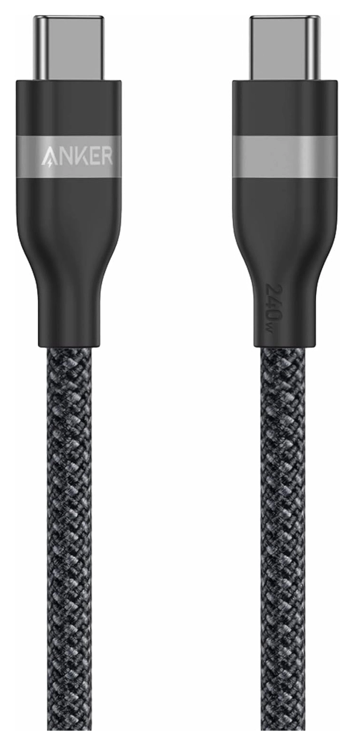 Anker Bio-Nylon (240W) USB-C naar USB-C Kabel Fast Charge 0.9M Zwart afbeelding 1