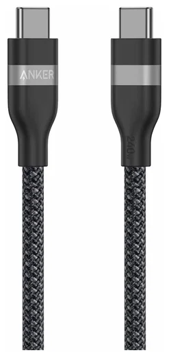 Anker Bio-Nylon (240W) USB-C naar USB-C Kabel Fast Charge 0.9M Zwart afbeelding 1