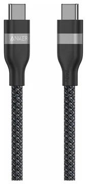 Anker Bio-Nylon (240W) USB-C naar USB-C Kabel Fast Charge 0.9M Zwart