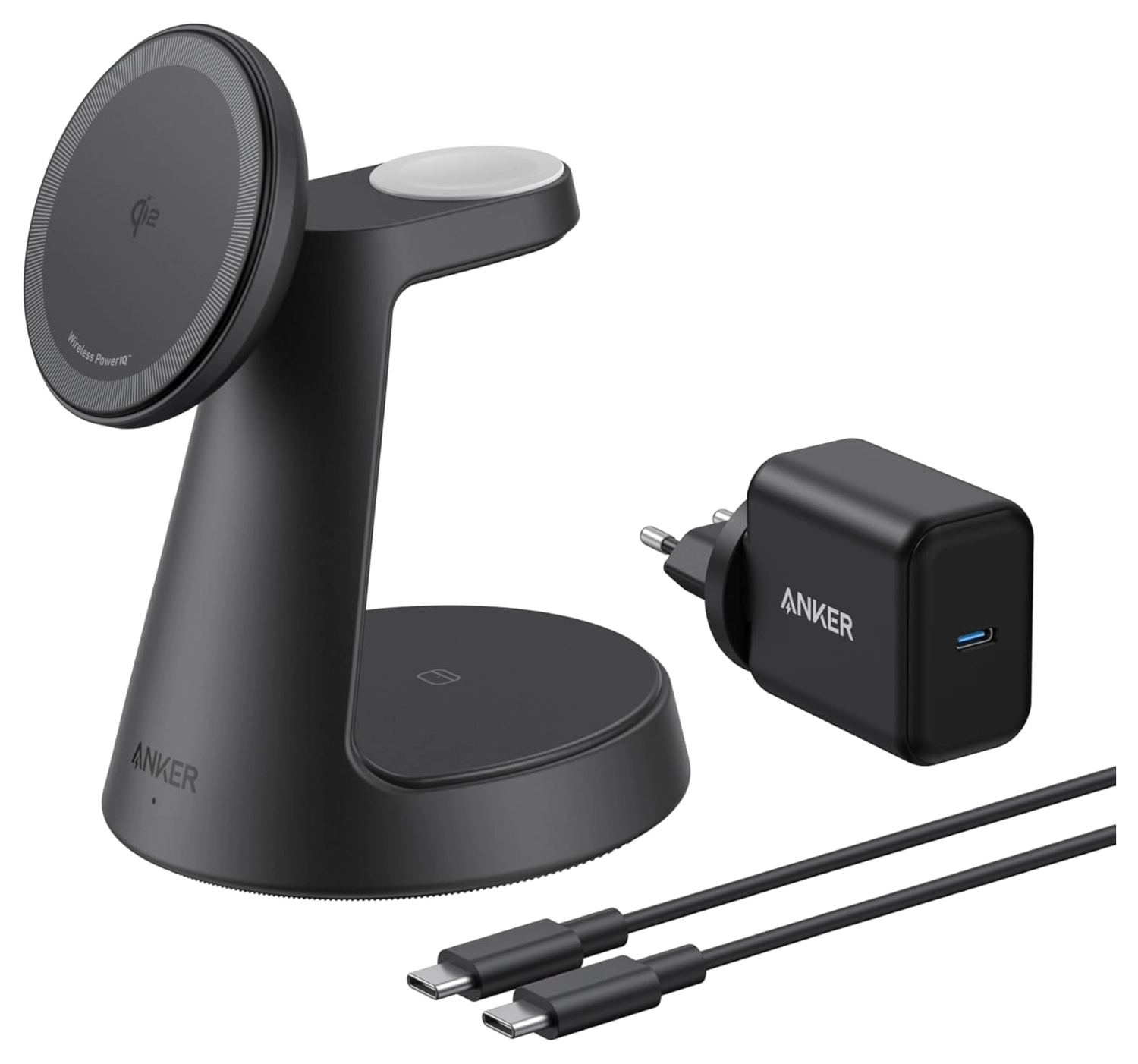 Anker (15W) 3-in-1 Draadloze MagSafe Oplader iPhone/AirPods (Pro)/Apple Watch afbeelding 1