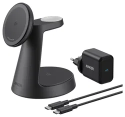 Anker (15W) 3-in-1 Draadloze MagSafe Oplader iPhone/AirPods (Pro)/Apple Watch afbeelding