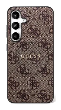 Guess 4G Ring Classic Logo Samsung Galaxy S25 FE Hoesje MagSafe Bruin