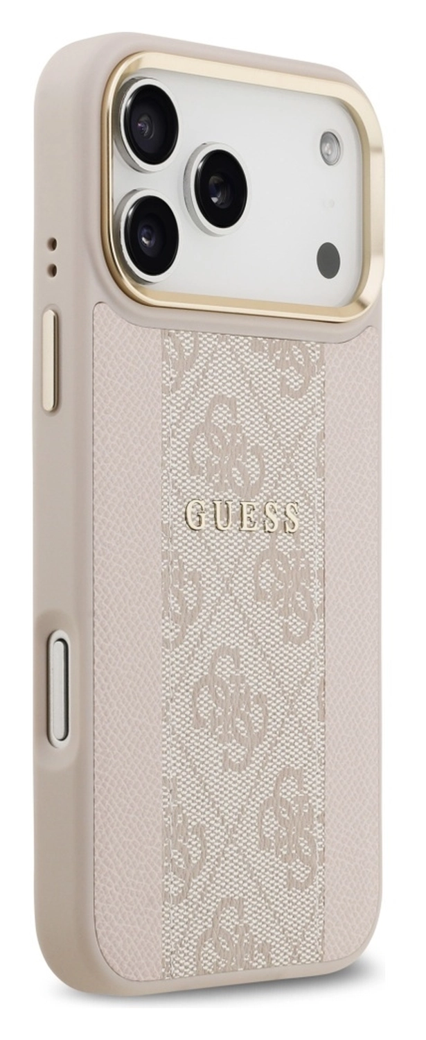 Guess 4G Stripe iPhone 17 Pro Max Hoesje MagSafe Back Cover Roze afbeelding 3