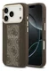 Guess 4G Stripe iPhone 17 Pro Hoesje MagSafe Back Cover Bruin afbeelding 1