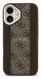 Guess 4G Stripe iPhone 17 Hoesje MagSafe Back Cover Bruin afbeelding 2