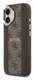 Guess 4G Stripe iPhone 17 Hoesje MagSafe Back Cover Bruin afbeelding 3