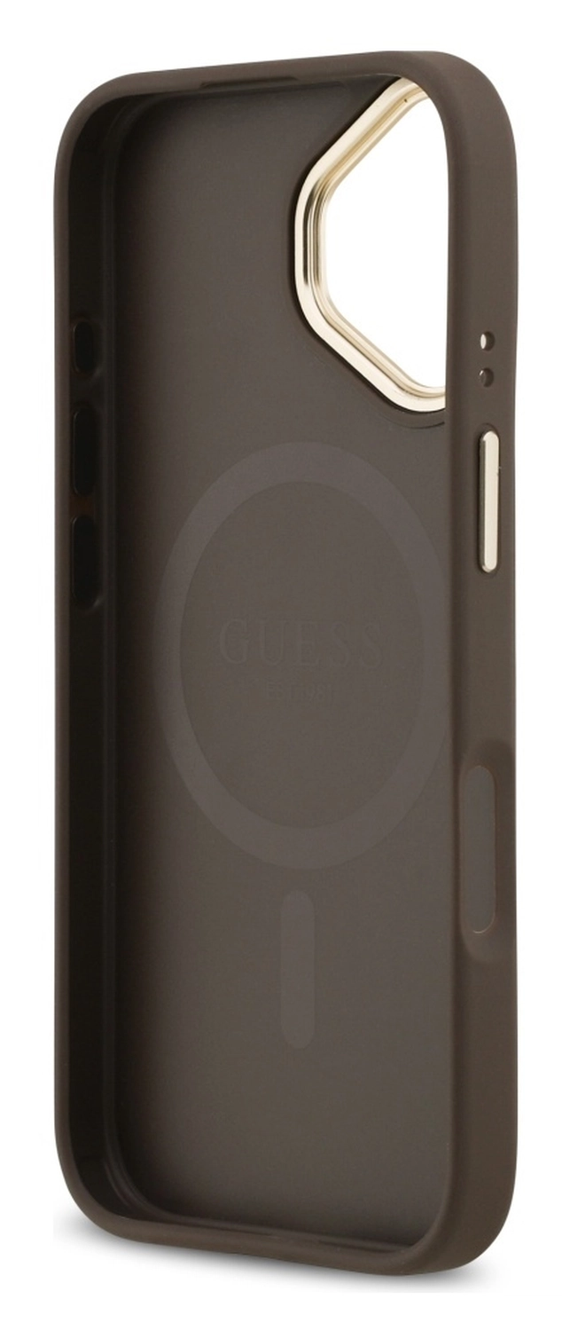 Guess 4G Stripe iPhone 17 Hoesje MagSafe Back Cover Bruin afbeelding 4
