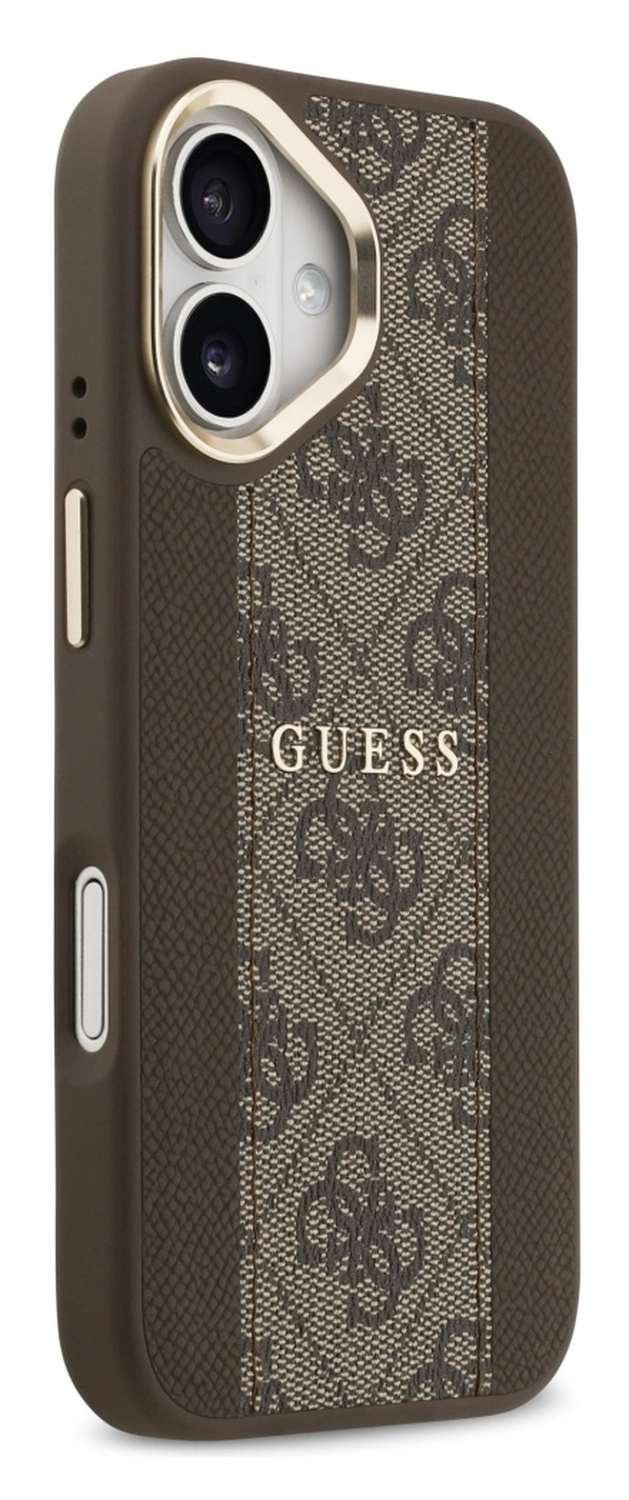 Guess 4G Stripe iPhone 17 Hoesje MagSafe Back Cover Bruin afbeelding 7