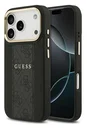 Guess 4G Stripe iPhone 17 Pro Hoesje MagSafe Back Cover Zwart