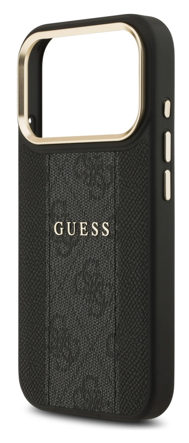 Guess 4G Stripe iPhone 17 Pro Hoesje MagSafe Back Cover Zwart afbeelding 5