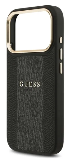 Guess 4G Stripe iPhone 17 Pro Hoesje MagSafe Back Cover Zwart afbeelding 5