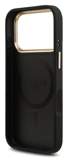 Guess 4G Stripe iPhone 17 Pro Hoesje MagSafe Back Cover Zwart afbeelding 6