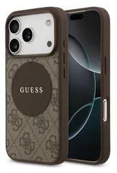 Guess 4G Circle Classic Logo iPhone 17 Pro Max Hoesje MagSafe Bruin afbeelding