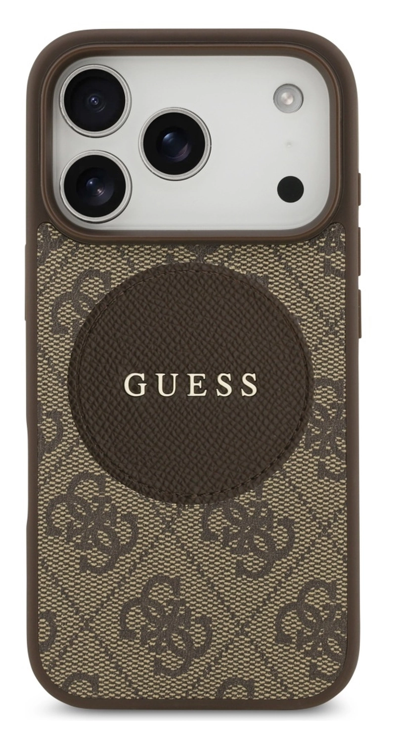 Guess 4G Circle Classic Logo iPhone 17 Pro Hoesje MagSafe Bruin afbeelding 2