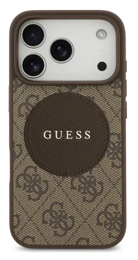 Guess 4G Circle Classic Logo iPhone 17 Pro Hoesje MagSafe Bruin afbeelding 2