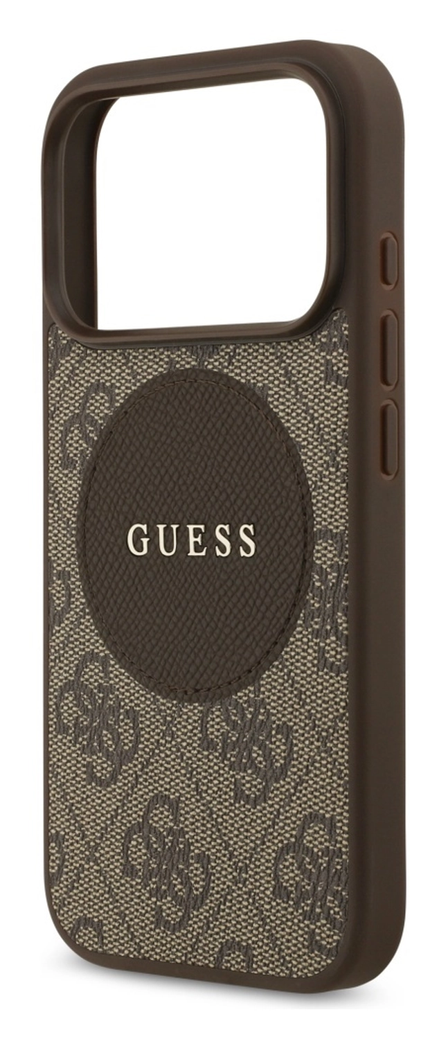Guess 4G Circle Classic Logo iPhone 17 Pro Hoesje MagSafe Bruin afbeelding 3