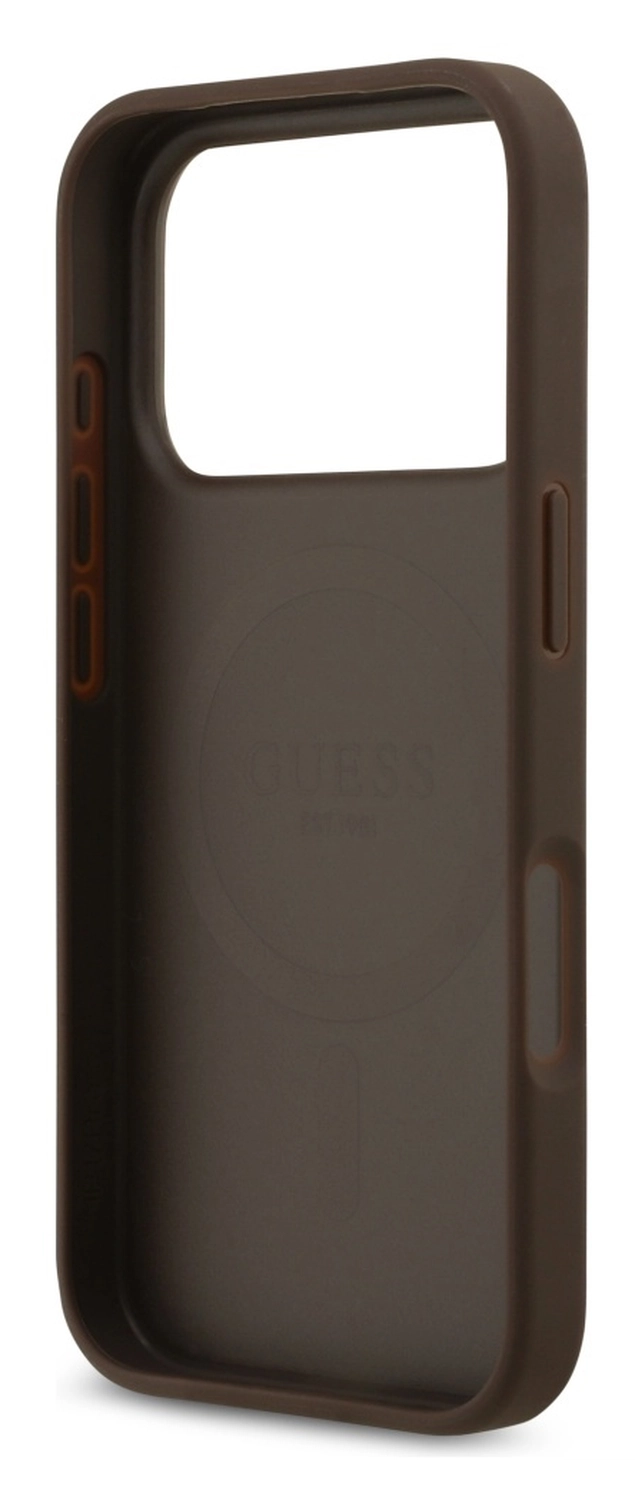 Guess 4G Circle Classic Logo iPhone 17 Pro Hoesje MagSafe Bruin afbeelding 4
