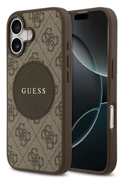 Guess 4G Circle Classic Logo iPhone 17 Hoesje MagSafe Bruin