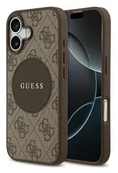 Guess 4G Circle Classic Logo iPhone 17 Hoesje MagSafe Bruin afbeelding