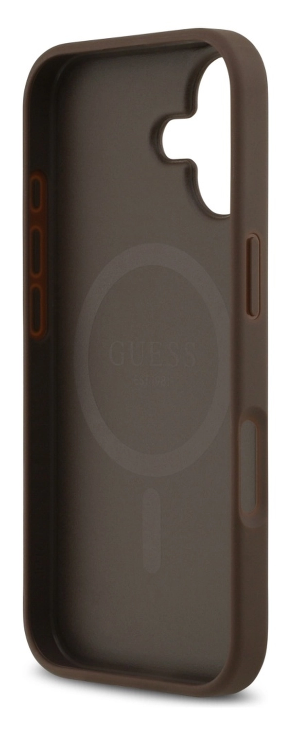 Guess 4G Circle Classic Logo iPhone 17 Hoesje MagSafe Bruin afbeelding 4