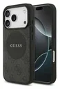 Guess 4G Circle Classic Logo iPhone 17 Pro Max Hoesje MagSafe Zwart