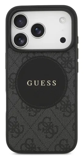 Guess 4G Circle Classic Logo iPhone 17 Pro Max Hoesje MagSafe Zwart afbeelding 2