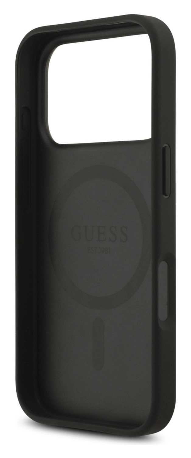 Guess 4G Circle Classic Logo iPhone 17 Pro Max Hoesje MagSafe Zwart afbeelding 3