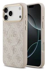 Guess 4G PU Classic Logo iPhone 17 Pro Hoesje MagSafe Roze afbeelding