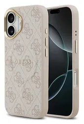 Guess 4G PU Classic Logo iPhone 17 Hoesje MagSafe Back Cover Roze afbeelding