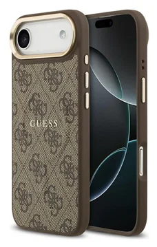 Guess 4G PU Classic Logo iPhone Air Hoesje MagSafe Back Cover Bruin