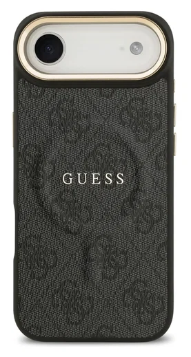Guess 4G PU Classic Logo iPhone Air Hoesje MagSafe Back Cover Zwart afbeelding 2