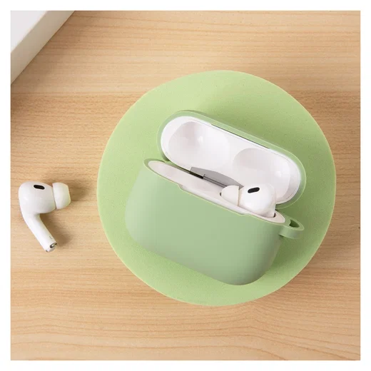 Apple AirPods Pro 3 Hoesje Dun Siliconen Case Khaki afbeelding 2