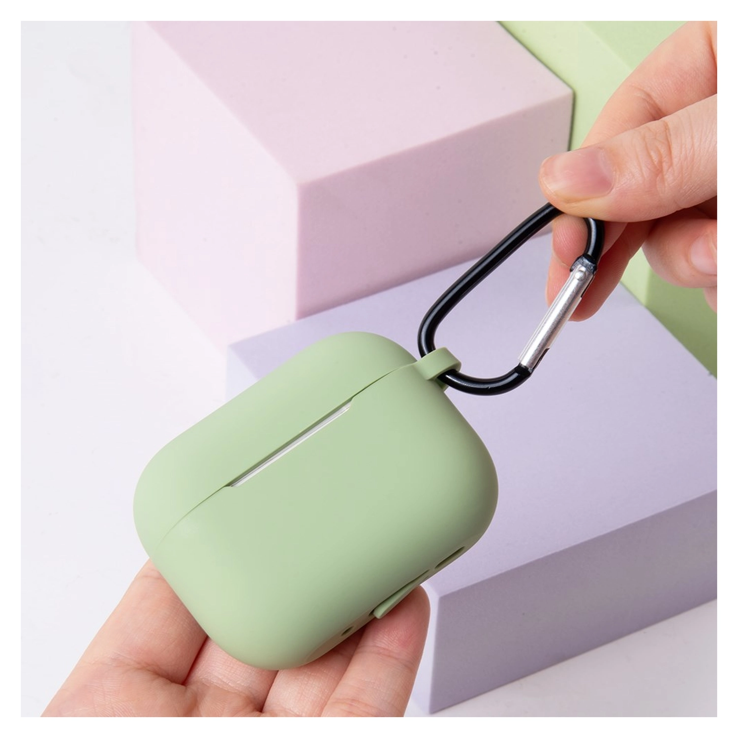 Apple AirPods Pro 3 Hoesje Dun Siliconen Case Khaki afbeelding 5
