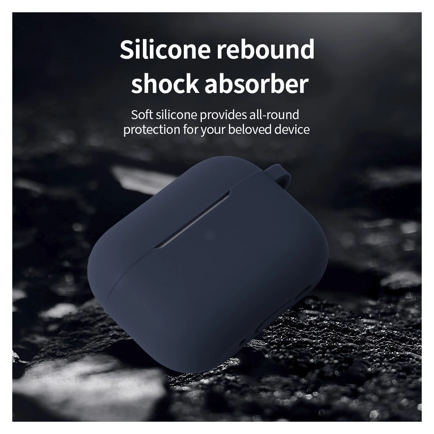 Apple AirPods Pro 3 Hoesje Dun Siliconen Case Blauw afbeelding 3