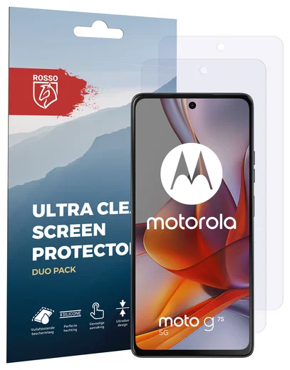 Rosso Motorola Moto G75 Screen Protector Case Friendly Folie Duo Pack afbeelding 1