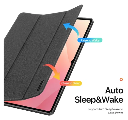Dux Ducis Domo Samsung Galaxy Tab S11 Ultra Hoes Tri-Fold Book Case Zwart afbeelding 3