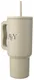 AVY Tumbler Geïsoleerde Waterfles met Rietje Recycled RVS (900ML) Beige afbeelding 6