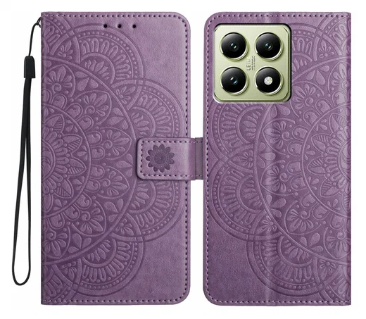 Xiaomi 15T Hoesje Mandala Book Case met Pasjeshouder Paars afbeelding 1
