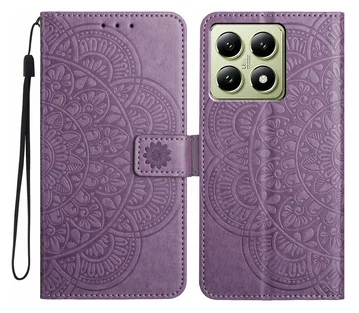 Xiaomi 15T Hoesje Mandala Book Case met Pasjeshouder Paars